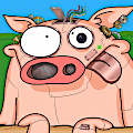 Hermes-Rund logo: a cartoon pig